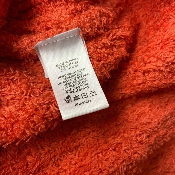 1. STATE- Womens Orange Long Sleeve Crew Neck Sweater - Picture 11 of 11